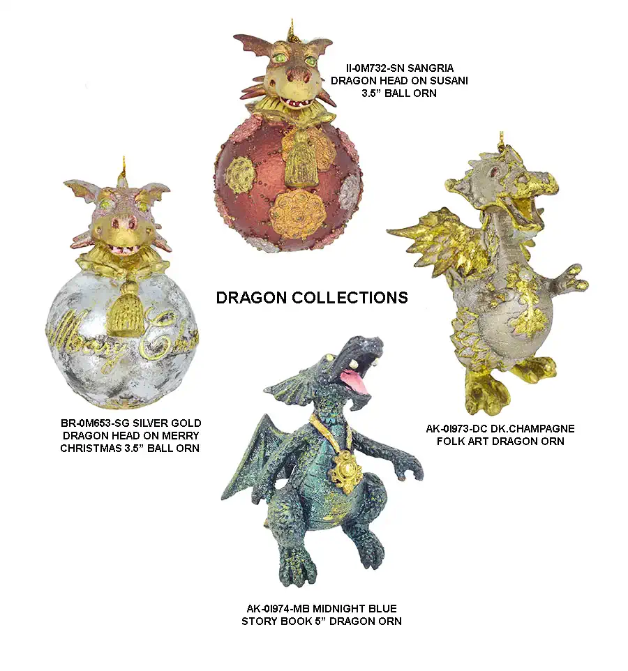 Dragon Christmas Ornaments Collection