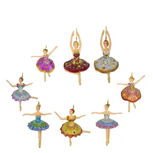 4.5" New Ballerina Christmas Ornaments Collection