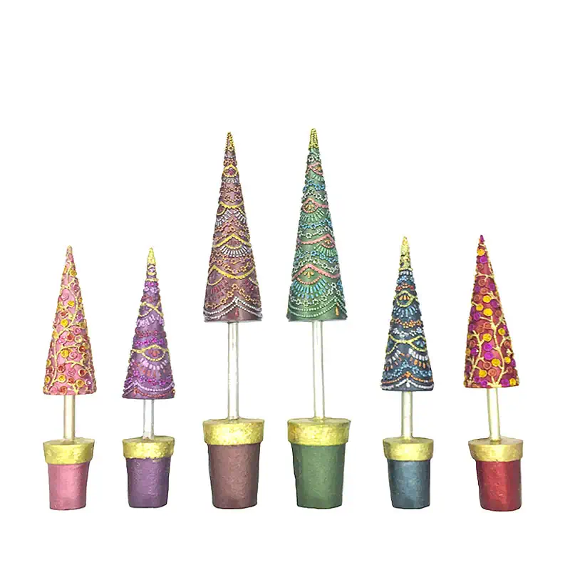 9" & 13" Beaded Dotted Vine & Ornate Scalloped