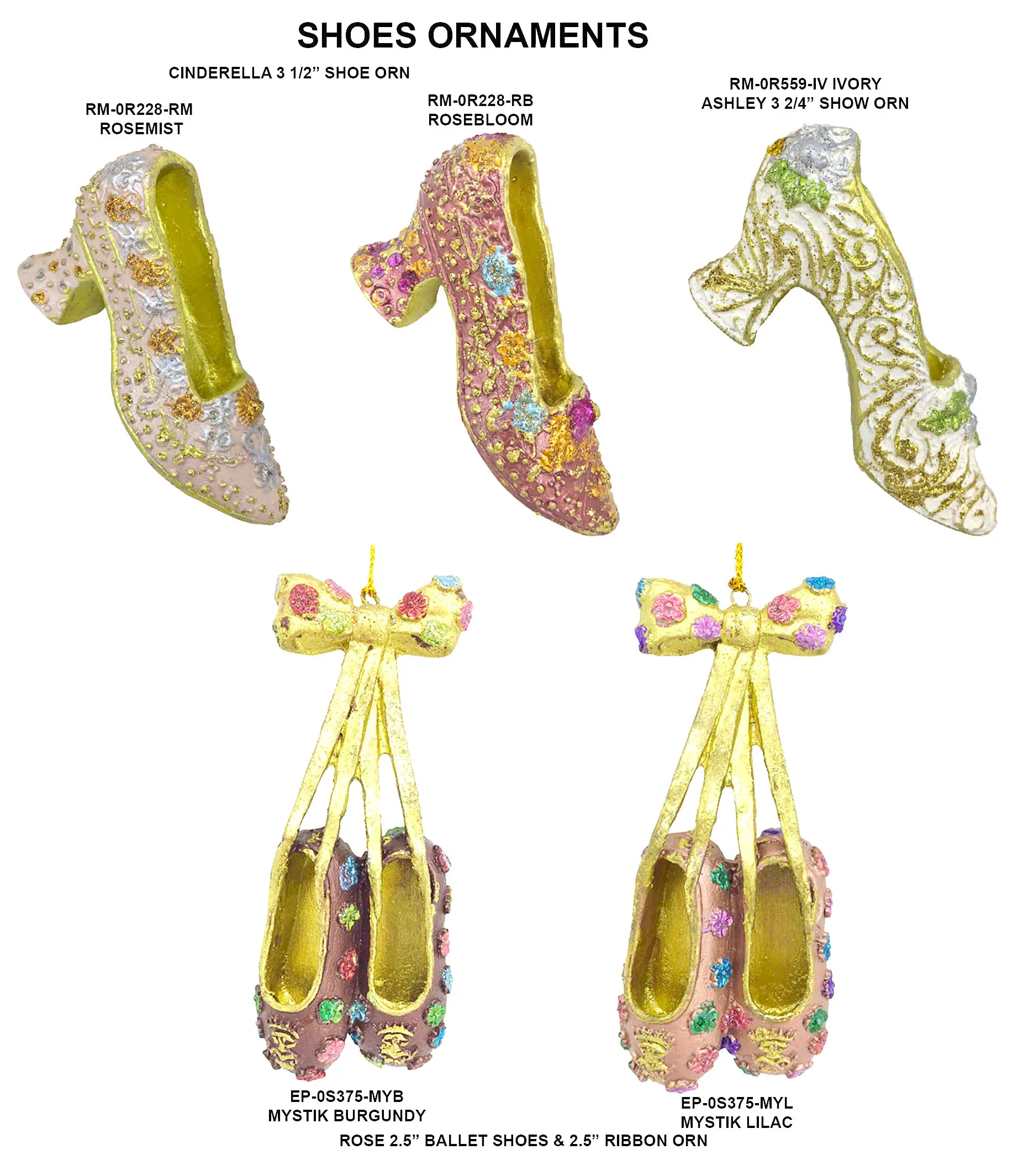 2.5"- 3.5" Shoe Ornaments 2025 Collection