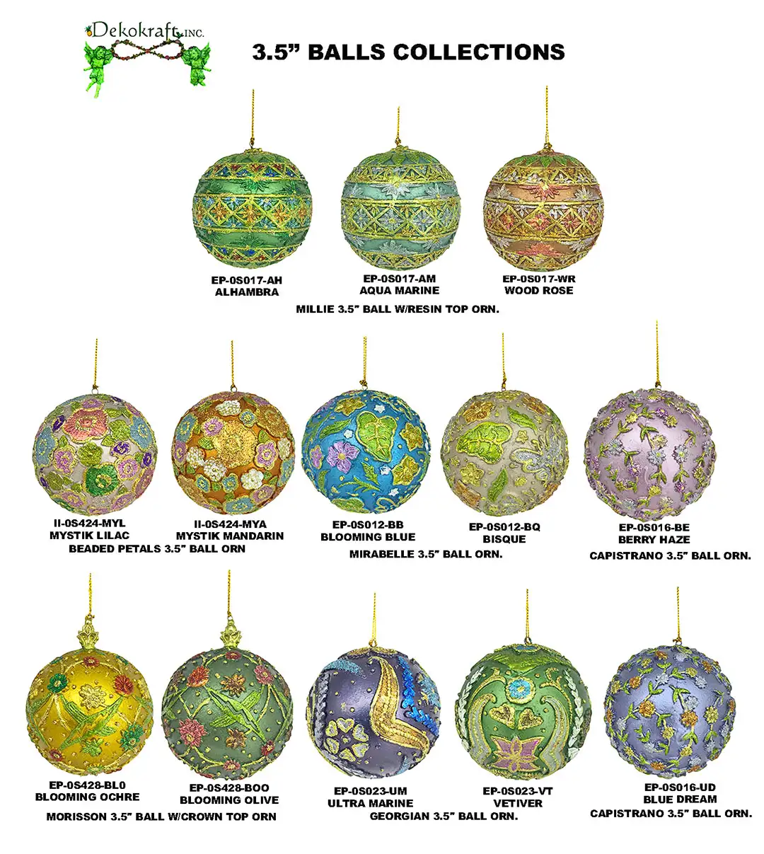 3.5" Ball Ornaments 2026 Collection