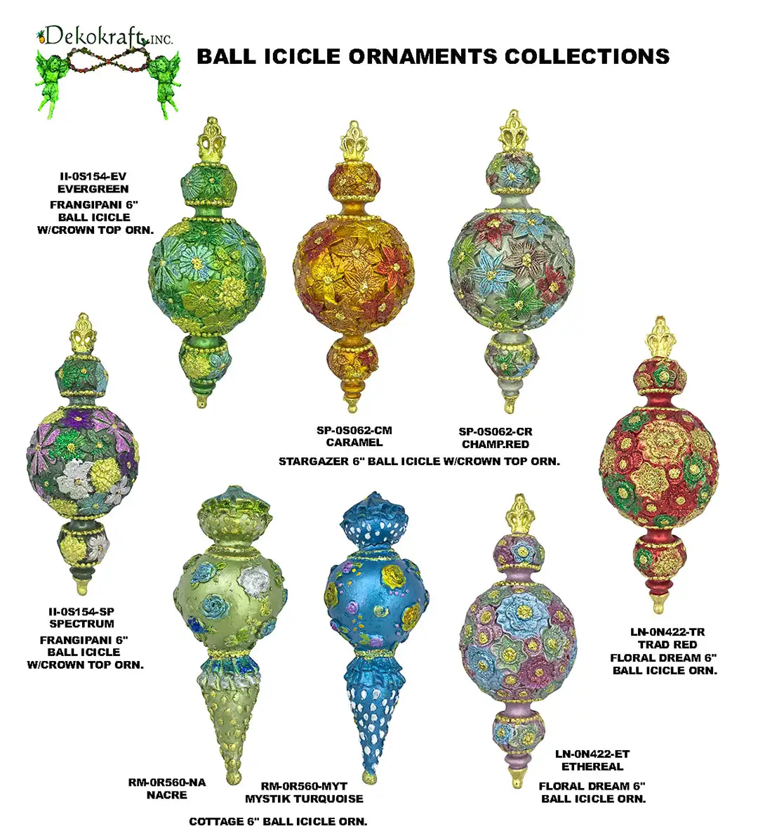 2026 BALL ICICLE ORNAMENTS COLLECTIONS 2 Dekokraft-Christmas and Holiday Decors Producer and Supplier