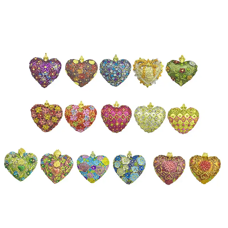 3.5" Classic Hearts Ornaments