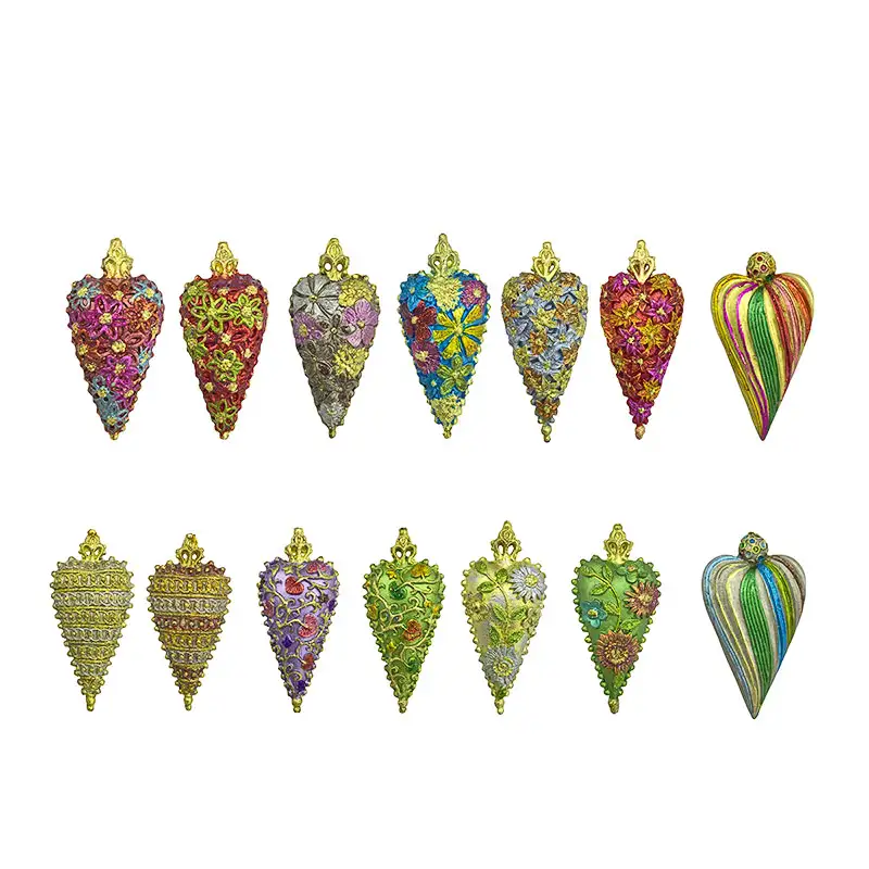 3.5" Elongated Heart Ornaments