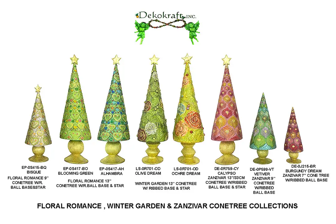 7"-13" Floral Romance,Winter Garden & Zanzivar Conetree 2026 Collection