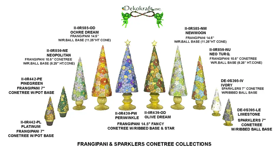 7"-11.25" Frangipani & Sparklers Conetree 2026 Collection