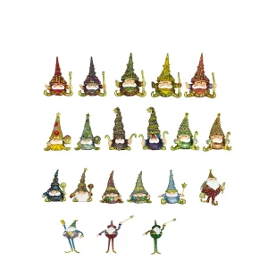4" Gnome Santa Ornaments 2026 Collection