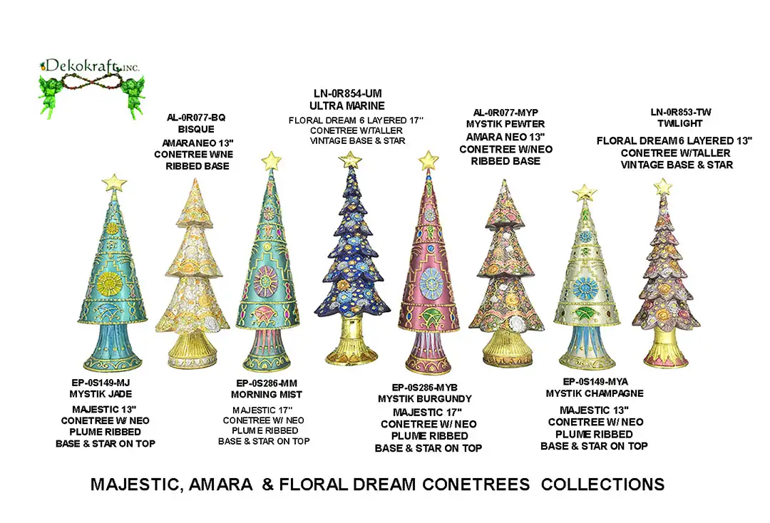 13"-17" Majestic,Amara & Floral Dream Conetrees 2026 Collection